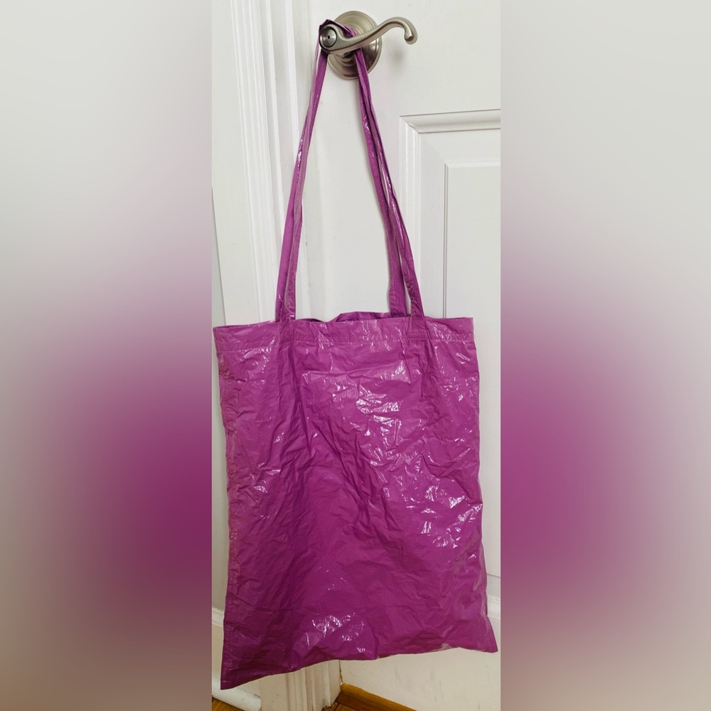 SIES MARJAN CRINKLED PATENT TOTE BAG